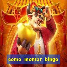 como montar bingo brinquedos toia